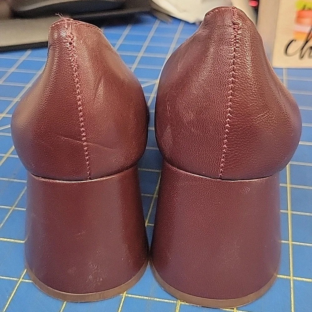 Naturalizer 27 Licia Pointed Toe Pumps Size 7.5M Leather New Burgandy/Wine - Picture 6 of 12